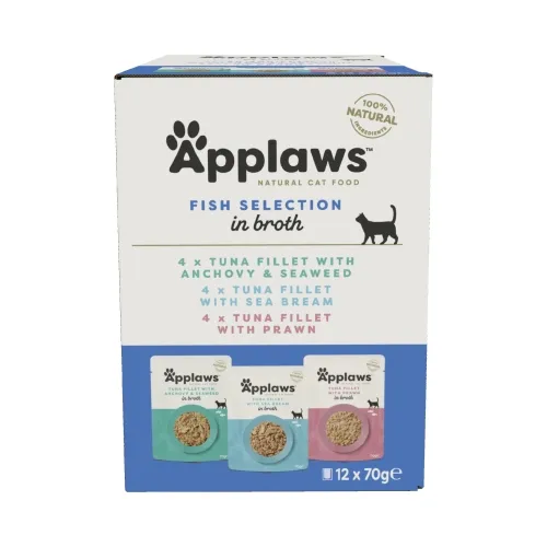 Applaws влажный корм для привередливых кошек, рыба, 12 x 70 г