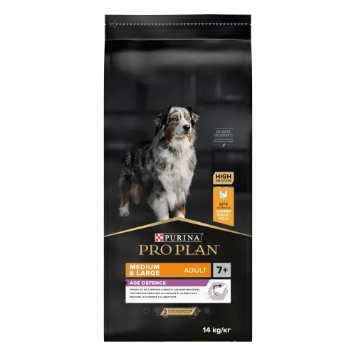 Pro Plan корм для собак ср./крупных пород 7+, курица, 14 кг
