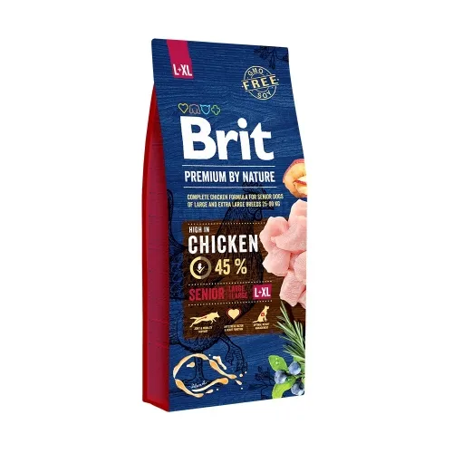 BRIT PREMIUM KOERA TÄISSÖÖT L+XL SEENIOR KANA 15KG*