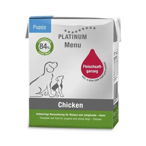 Platinum Menu консервы для щенков, курица, 375 г