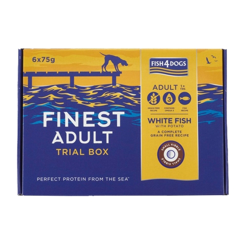 Fish4Dogs набор кормов для собак, белая рыба, мелкие гранулы 450г
