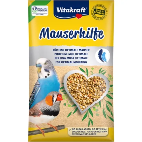 Vitakraft Mauserhilfe пищевая добавка для волнистых попугаев, 20 г