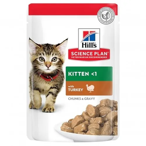 Hills влажный корм для котят, индейка, 85г N1