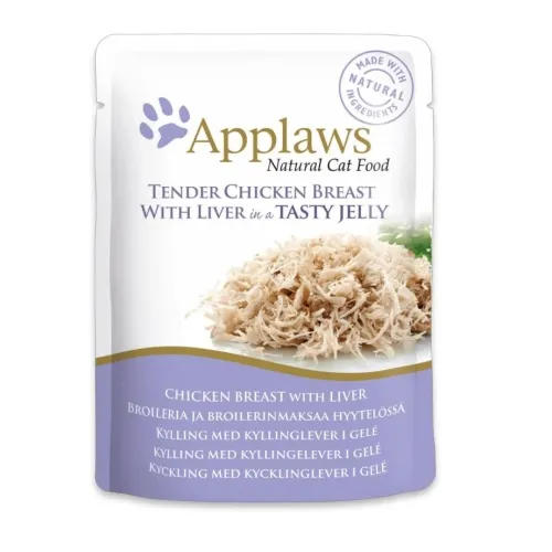 Applaws влажный корм для кошек, курица/печень в желе, 70 г