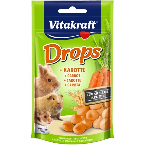 Vitakraft Drops лакомство для грызунов, морковь, 75 г