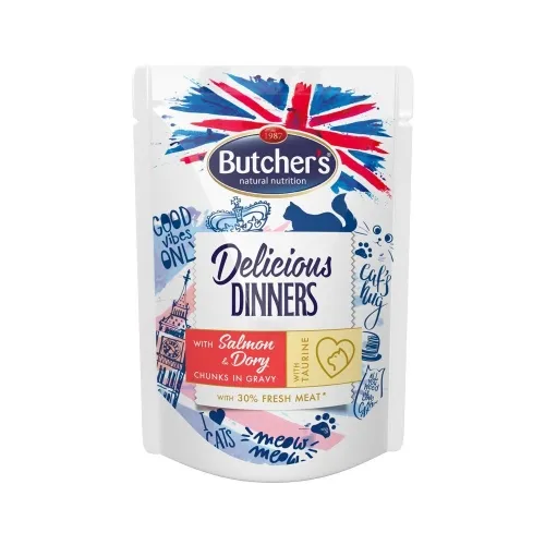 Butchers Delic.Dinner влажный корм для кошек, лосось, 100 г