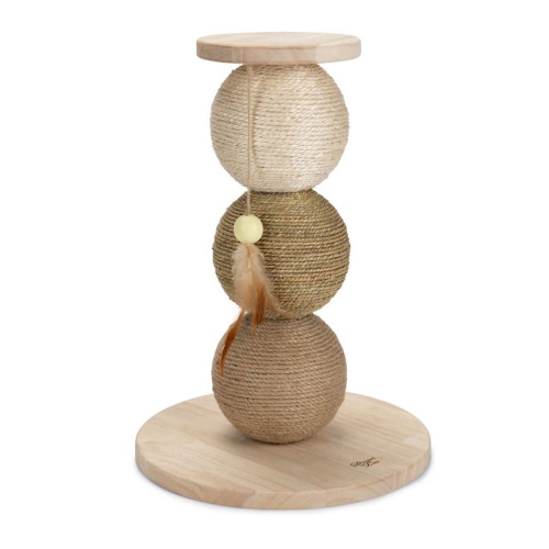 BEEZTEES DBL KASSI KRAAPIMISPOST GLOBES 34X34X47,5CM