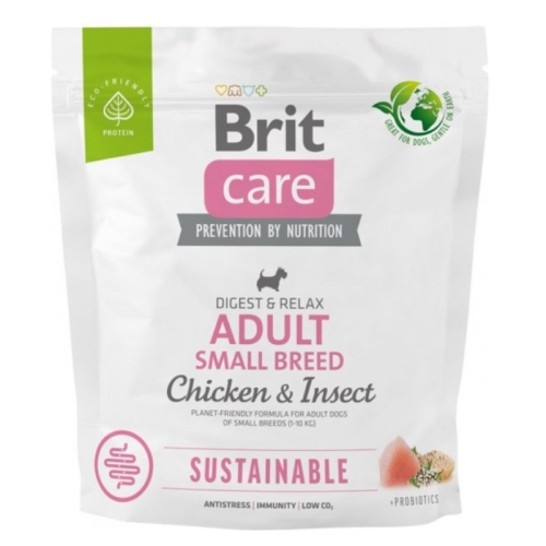 Brit Care сухой корм для собак мелких пород с белком насеком, 1 кг