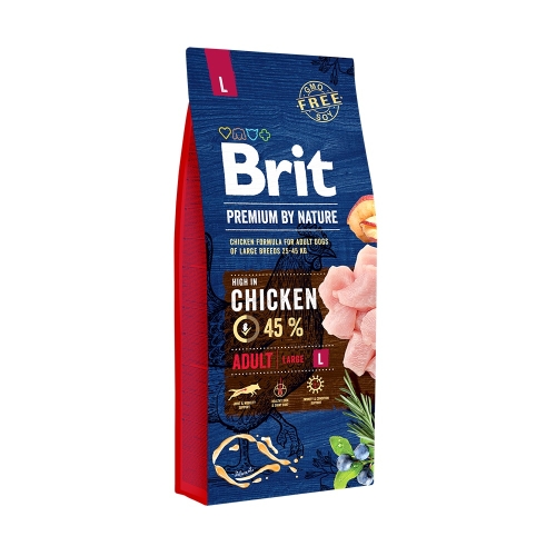 Brit Premium сухой корм для собак, L , курица, 15 кг