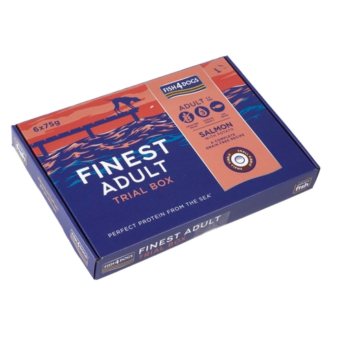 Fish4Dogs набор кормов для собак, лосось, мелкие гранулы 450г (6х75г)