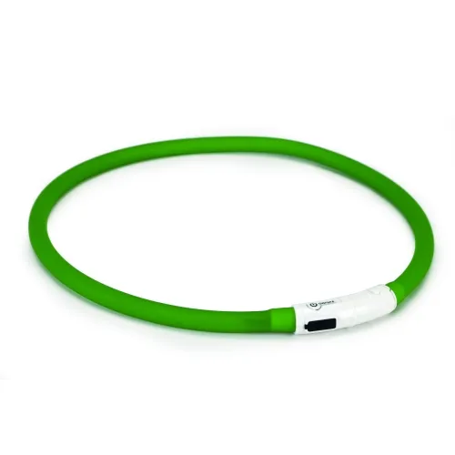 Beeztees Dogini Led+USB ошейник, 70 cm x 10 mm, зеленый