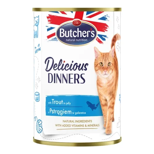 Butcher's консервы Delicious Dinners с кусочками форели в желе 400г