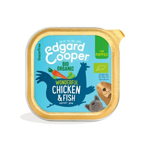 Edgard Cooper Organic консервы для щенков, рыба/курица, 100 г