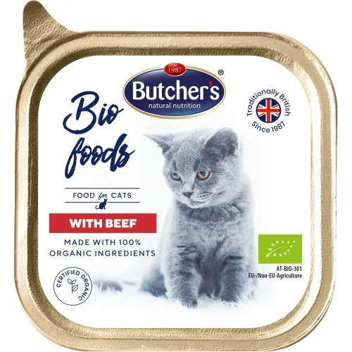 Butcher's консервы для кошек Cat Bio с говядиной 85г