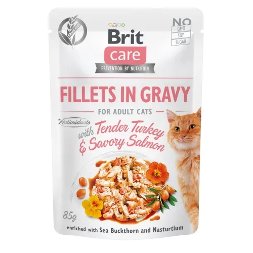 BRIT CARE KASSI EINEKOTIKE KALKUN/LÕHE 85G*