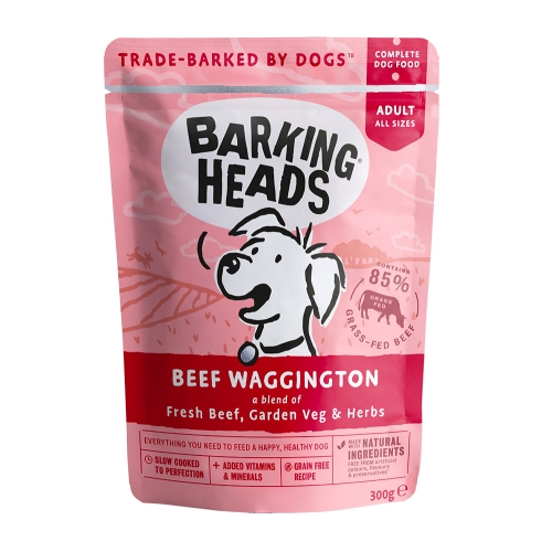Barking Heads Beef Waggington влажный корм для собак, говядина, 300г
