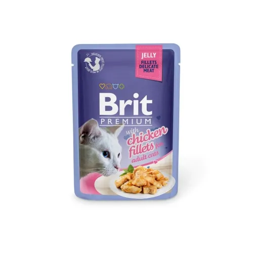 BRIT PREMIUM KASSI EINEKOTIKE DELICATE KANA ŽELEES 85G*