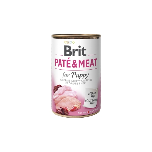 Brit Care консервы для щенков, паштет/мясо из курицы и индейки, 400 г