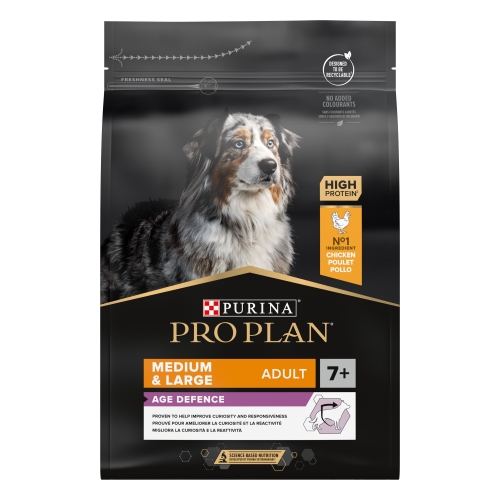Pro Plan корм для пожилых собак ср. и крупных пород 7+, курица, 3кг
