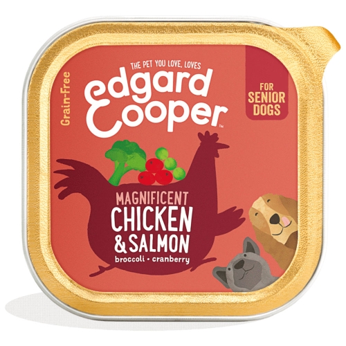 Edgard Cooper консервы для пожилых кошек, курица/лосось, 150 г