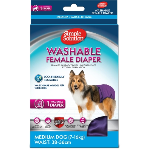 Simple Solution многоразовый подгузник для собак, размер М, 1 шт