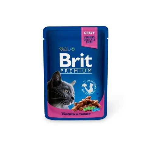 BRIT PREMIUM KASSI EINEKOTIKE KASTMES KANA/KALKUN 100G*