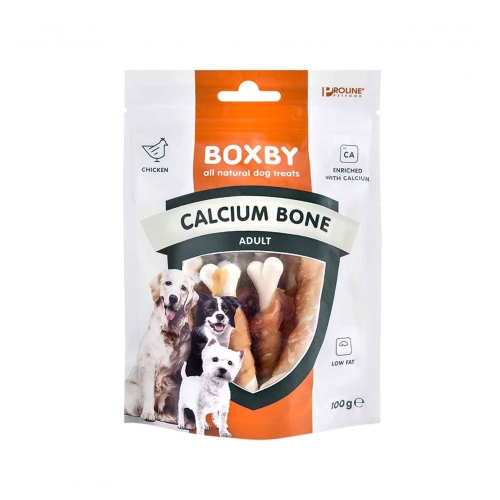 Boxby Calcium Bone лакомство для собак, курица, 100 г