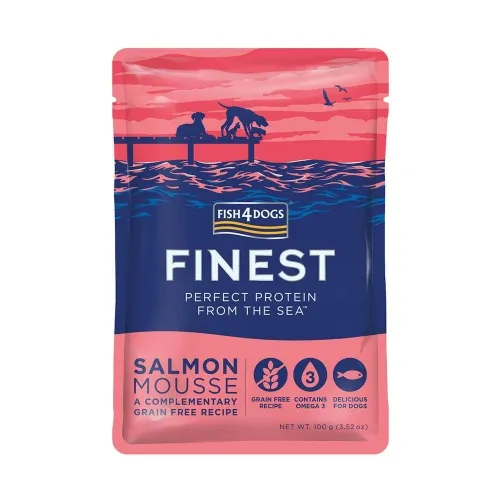 Fish4Dogs Finest паштет для собак, лосось, 100 г N1