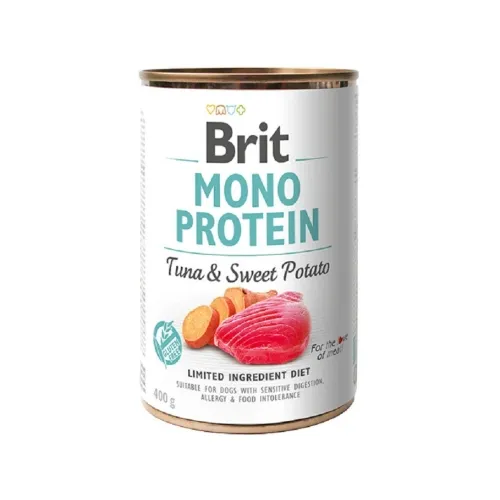 BRIT CARE KOERA KONSERV MONO PROTEIN TUUNIKALA/MAGUSKARTUL 400G*