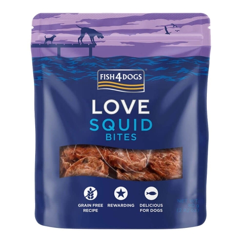 Fish4Dogs Squid Bites лакомство для собак, 80 г