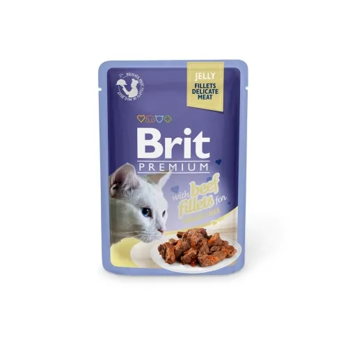 BRIT PREMIUM KASSI EINEKOTIKE DELICATE VEIS ŽELEES 85G*