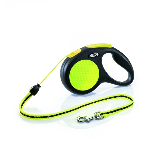 Flexi Neon M поводок-рулетка, шнур, 5 м