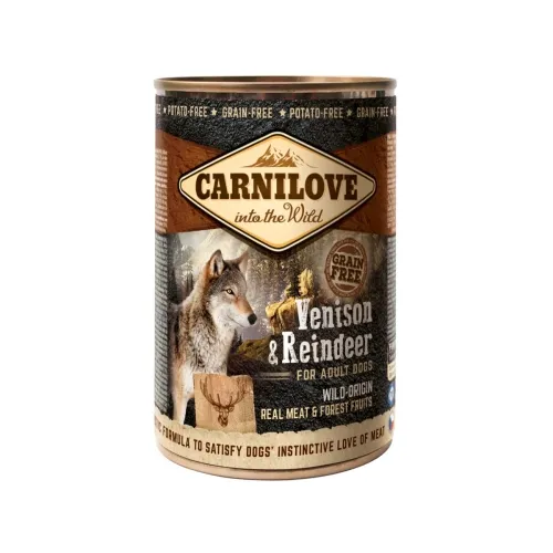 CARNILOVE KOERA KONSERV WILD MEAT HIRV/PÕHJAPÕDER 400G*
