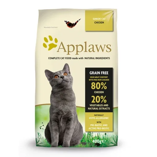 Applaws сухой корм для пожилых кошек, курица 400 г