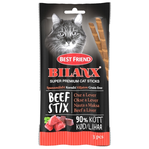 Best Friend Bilanx лакомство для кошек с говядиной и печенью, 3шт 15 г