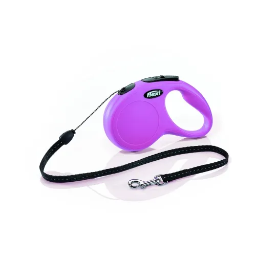 Flexi Classic S поводок-рулетка, шнур, 5 м, розовый