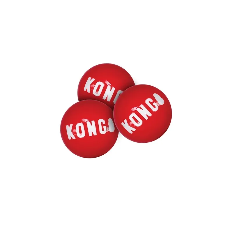 Kong Signature игрушка для собак, мяч среднего размера, розовый - Изображение товара 2